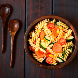 Pasta con Chorizo y Maíz